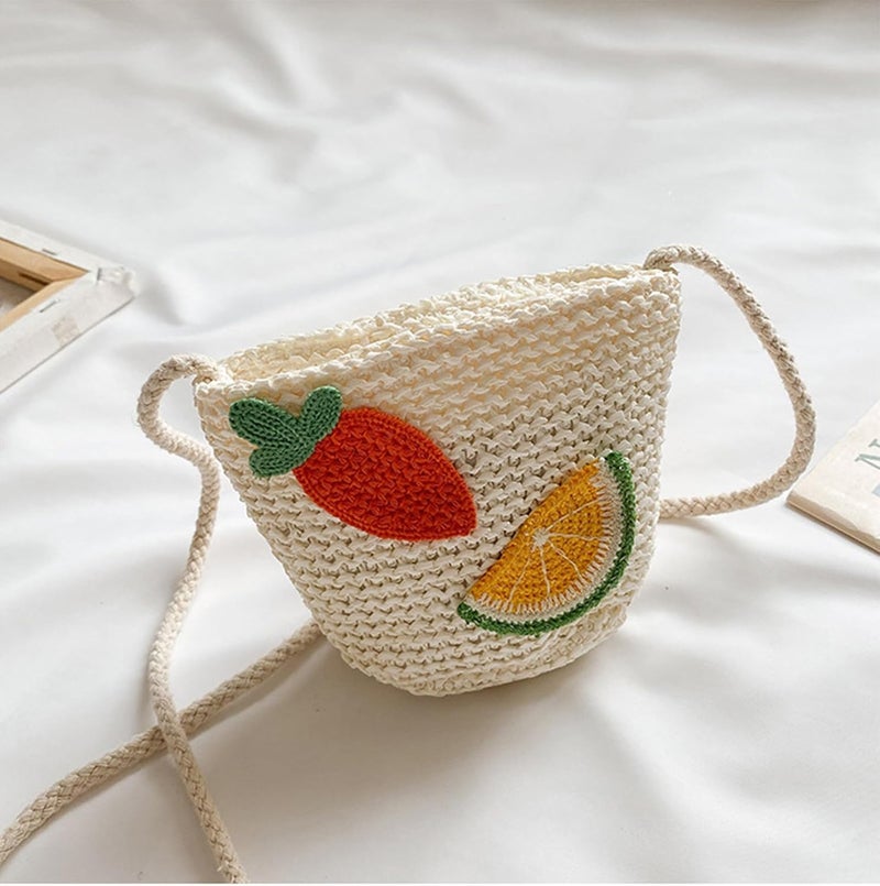 LOHGOU Women Girls Mini Crochet Crossbody Purse, Cute Straw Beach Shoulder Bag Small Wallet Pouch Hangbag - Image 2